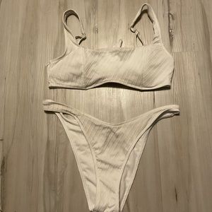 Abercrombie scoop neck bikini and high cut cheeky bottoms